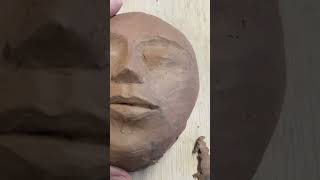 Face clay sculpting art finearts sculpture shortvideo handmade ceramic face sculpting [upl. by Rocker549]