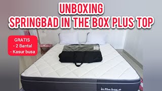 Unboxing Kasur Springbed In The Box Plus Top [upl. by Lecrad]