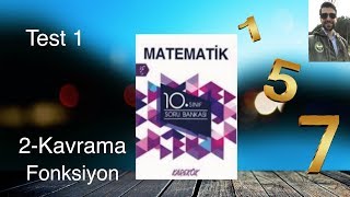 Karekök Yayınları 10 Sınıf Matematik Ünite 2 Kavrama Test1  Fonksiyon [upl. by Scotney743]