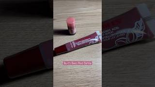 Burt’s Bees tinted lip balm vs lip plumping serum in Red Dahlia [upl. by Bremen162]