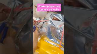 Unwrapping crispy lechon de leche asmr food lechon crispy lechondeleche unwrapping short fry [upl. by Llenyt]