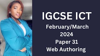 IGCSE ICT FebruaryMarch 0417 2024 31  Web Authoring Microsoft Expression [upl. by Rosdniw]