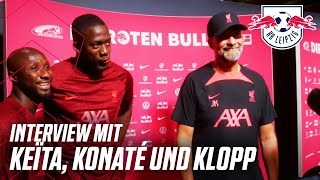 quotSo ein Interview wird es nie wieder gebenquot  Jürgen Klopp Ibrahima Konaté und Naby Keïta 🎙️ [upl. by Etnad]