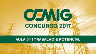 CONCURSO CEMIG 2017  Aula 04  Trabalho e Potencial Elétrico [upl. by Lemcke]