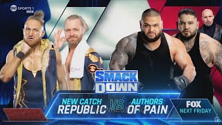 New Catch Republic vs Authors of Pain 22 SmackDown May 03 2024 [upl. by Adnoraj]