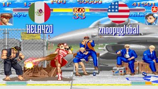 FT5 ssf2xjr1 KELA420 MX vs znoopyglobal US Super SF II X ssf2x ssf2 Fightcade Nov 13 [upl. by Yddeg]