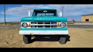 1968 Dodge W200 Power Wagon 440 4 speed Driving Video FOR SALE [upl. by Anitsirk]