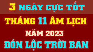 Xem Ngày Tốt Tháng 11 Âm Lịch Năm 2023  Động Thổ Cưới Hỏi Khai Trương  Vượng Tài Lộc [upl. by Yhotmit]