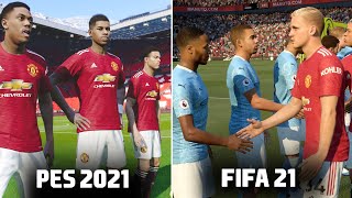 🔥 PES 2021 vs FIFA 21  GAMEPLAY COMPARISON Graphics Penalties Free Kicks Celebrations [upl. by Trotter]