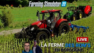 🔴LIVE LA FERME DES ROMS SAISON 2  BINAGE ET PRESSAGE DES PARCELLES DE FOINS 💪😅 [upl. by Modnar]