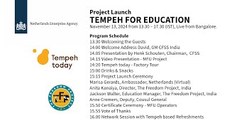 LIVE  PROJECT LAUNCH  TEMPEH FOR EDUCATION  13112024  1330  1730 IST  BANGALORE [upl. by Wareing]