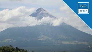 Phivolcs Mayon Volcano records 7 volcanic quakes 309 rockfall events  INQToday [upl. by Ailgna]