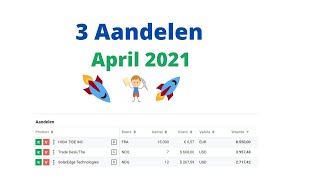 3 Interessante Aandelen April 2021 [upl. by Nikolas]