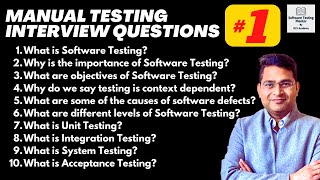 Manual Testing Interview Questions and Answers with Examples  Part 1 [upl. by Bobbye]