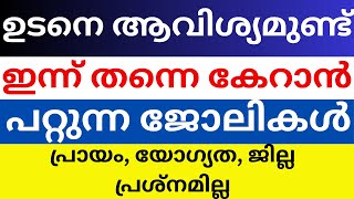 Job Vacancy Kerala today 2024 Kerala job vacancy Malayalam [upl. by Droc]