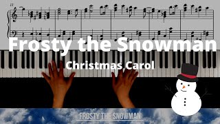 Frosty the Snowman  Christmas Carol  Piano CoverTutorial with Sheets [upl. by Lellih]