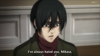 Eren trash talk Mikasa and beat Armin  Aot final season Ep 14 [upl. by Ahsenod]