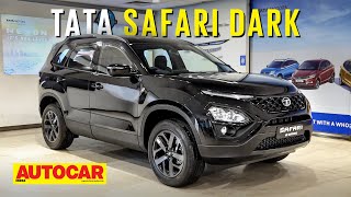 2022 Tata Safari Dark  Dark Necessities  First Look  Autocar India [upl. by Lasala631]