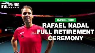 Rafael Nadals Full Retirement Ceremony  2024 Davis Cup Finals [upl. by Nortyad598]