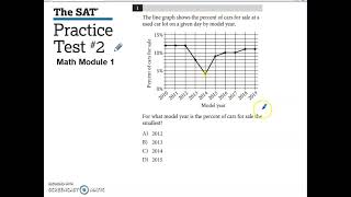 SAT Practice Test 2 Math Module 1 Problem 1 [upl. by Araccat9]