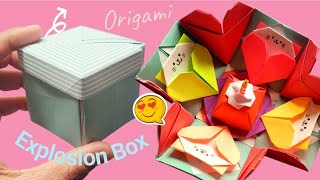 折り紙Origami  How to make an Origami Explosion Box🎁Surprise Box  Secret Card  GIFT Card [upl. by Appledorf]