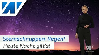 SternschnuppenRegen heute Nacht Schlafverzicht lohnt sich Augen offen halten Mod Kathy Schrey [upl. by Shulem]