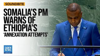 Somalias PM Warns Ethiopia Threatening National Sovereignty  Dawn News English [upl. by Steffane675]