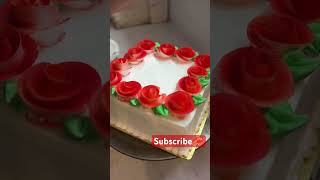 Flowers 🎂 design how to make easy cake recipe at home cake ytshorts trending shortsfeed shorts [upl. by Nillad]