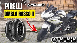 Pneu Pirelli Diablo Rosso 2 Yamaha YZF R3 2018 [upl. by Suoicerp]