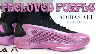 Adidas Anthony Edwards 1 Preloved Purple 💜  Unboxing onfeet details [upl. by Pelagi514]