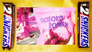 Satisfying Video Unpacking 2 Snickers Schoko Rosinen Containers with Color Candy ASMR [upl. by Lorenz]