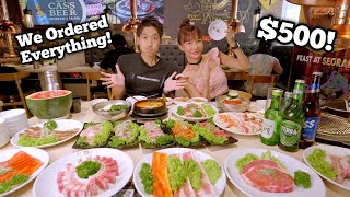 500 PREMIUM Korean BBQ Mukbang  WE ORDERED EVERYTHING  BEST Charcoal KBBQ in Singapore [upl. by Asilram]