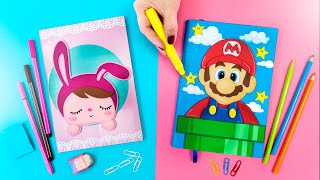 📚 Kit Caderno e Estojo ✏️ DIY Metoo e Super Mario ✏️ Ideias para o Volta às Aulas [upl. by Babb]