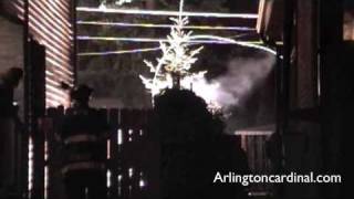 Live Wire Power Line Arcing in Backyards on 600 Block South Roosevelt Arlington Heights [upl. by Saturday]