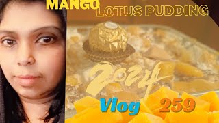 Mango Dessert  Mango Lotus Biskoff Pudding  Vlog 259 mangopudding dessert desserts malayalam [upl. by Nicolea]