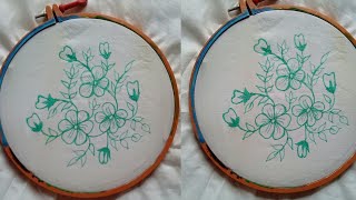 ড্রয়িং টিউটোরিয়ালHand paintingFabric painting on clothesFlower paintingFabric painting Tutorial [upl. by Iohk]