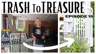 Trash to Treasure Makeover  Crib Repurpose  Upcycled Furniture  DIY Arbor  Farmhouse Style Decor [upl. by Aztinay]