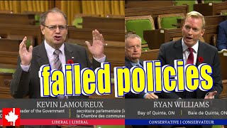 Liberal loudmouth gets a heavy dose of Trudeau governments record of failed trade policies [upl. by Ecnerwaled]