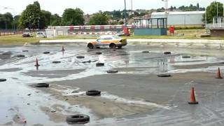 Skidpan driving with the Metropolitan Police at Hendon 2 [upl. by Neerehs]