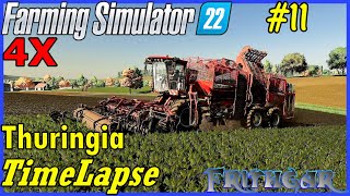 FS22 Timelapse Thuringia 4x 11 Sugar Beet Time [upl. by Stedmann]