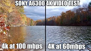 Sony a6300 4k 60mbps vs 100mbp Sony a6300 4k video test [upl. by Milore]