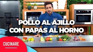 Cucinare TV  quotPollo al ajillo con papas al hornoquot [upl. by Llevad]