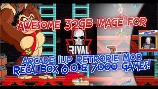 Arcade 1UP Retropie Best 32GB RecalBox Arcade Image Review amp Arcade 1up Mod [upl. by Adnamal]