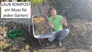 Der LAUB KOMPOST  Torfersatz Dünger und Bodenverbesserer  ein MUSS für jeden Garten 🍀 [upl. by Ahsiaa]