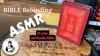 ASMR  72 Year Old Bible Deconstructing amp Rebinding [upl. by Eirrej]