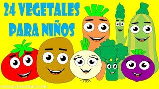 Vegetales para niños  24 vegetales para niños  Hortalizas Frutas y Verduras para niños [upl. by Nassir]