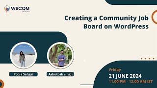 Webinar 3  Creating a Community Job Board on WordPress Using JobMate Theme [upl. by Bendicta]