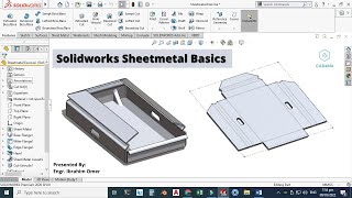 Solidworks Sheetmetal BasicsSolidworks Sheetmetal flattenExport Solidworks to Autocad DXFCADable [upl. by Faythe]