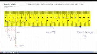 How to read measurements on a ruler [upl. by Letisha]