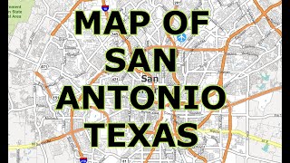 MAP OF SAN ANTONIO TEXAS [upl. by Sahpec106]